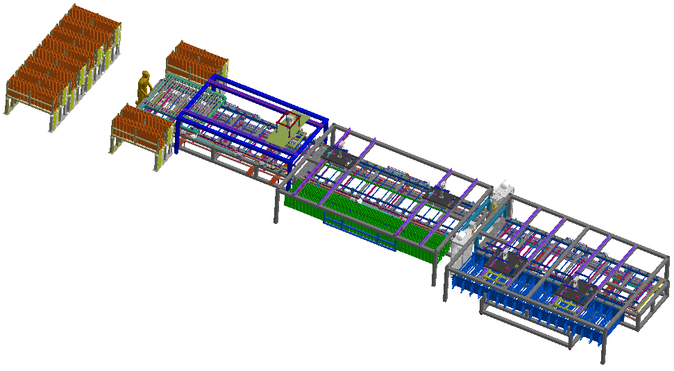 定日鏡支架自動焊接流水線,定日鏡支架自動點焊生產線