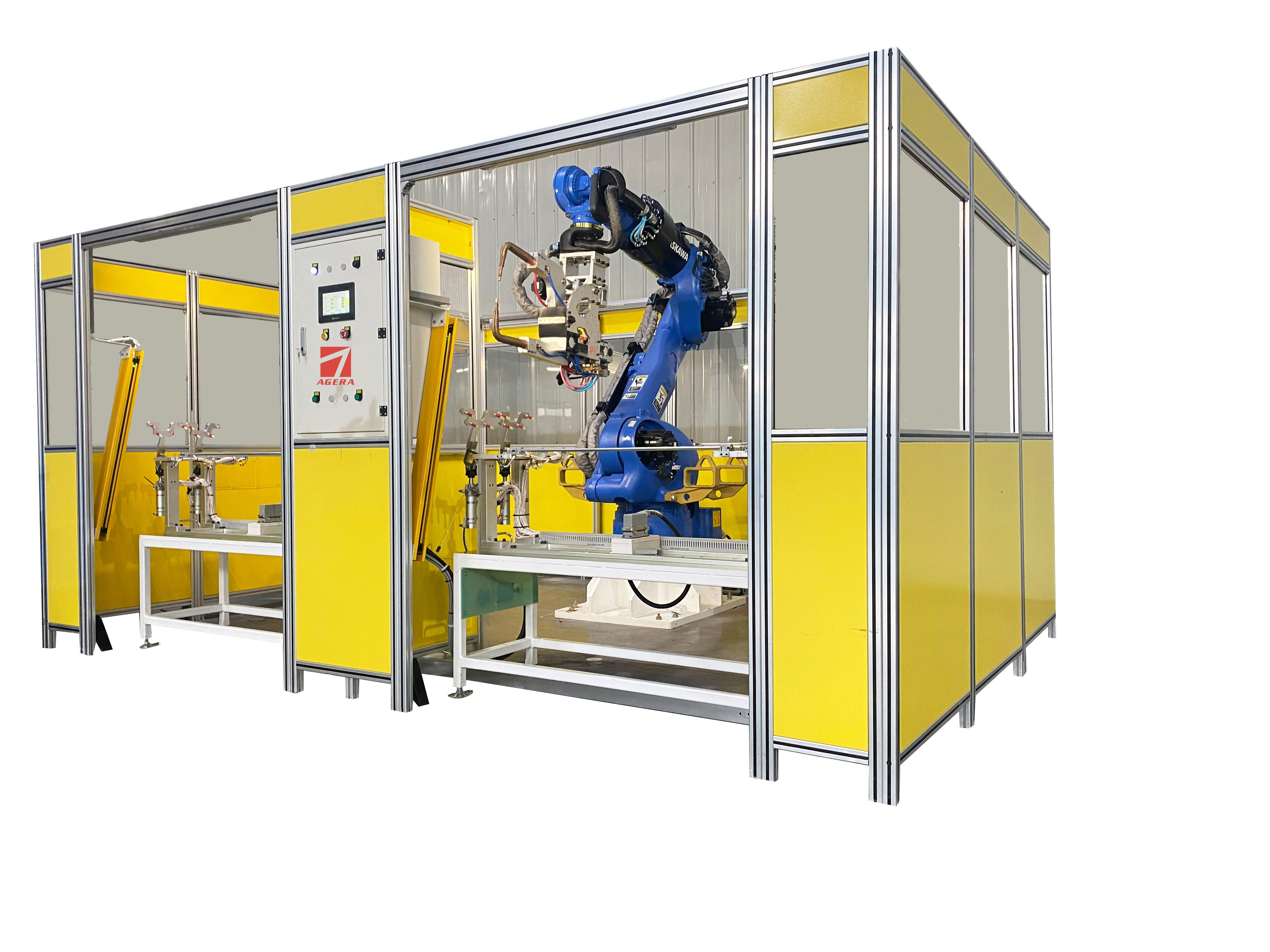 空調底板機器人點焊工作站項目介紹 空調底板機器人點焊工作站項目介紹
