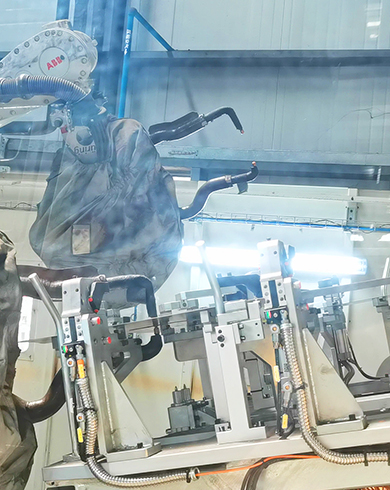 汽車門環(huán)料片自動(dòng)點(diǎn)焊工作站